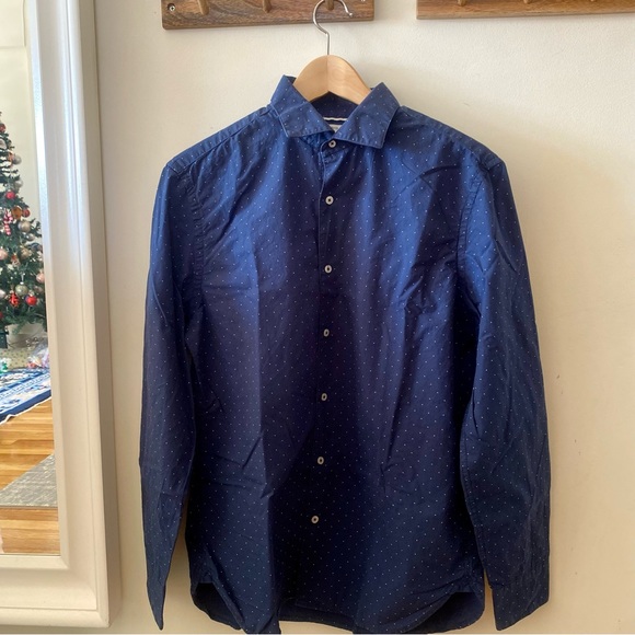 Mango button down dot print shirt  size S - Picture 1 of 3